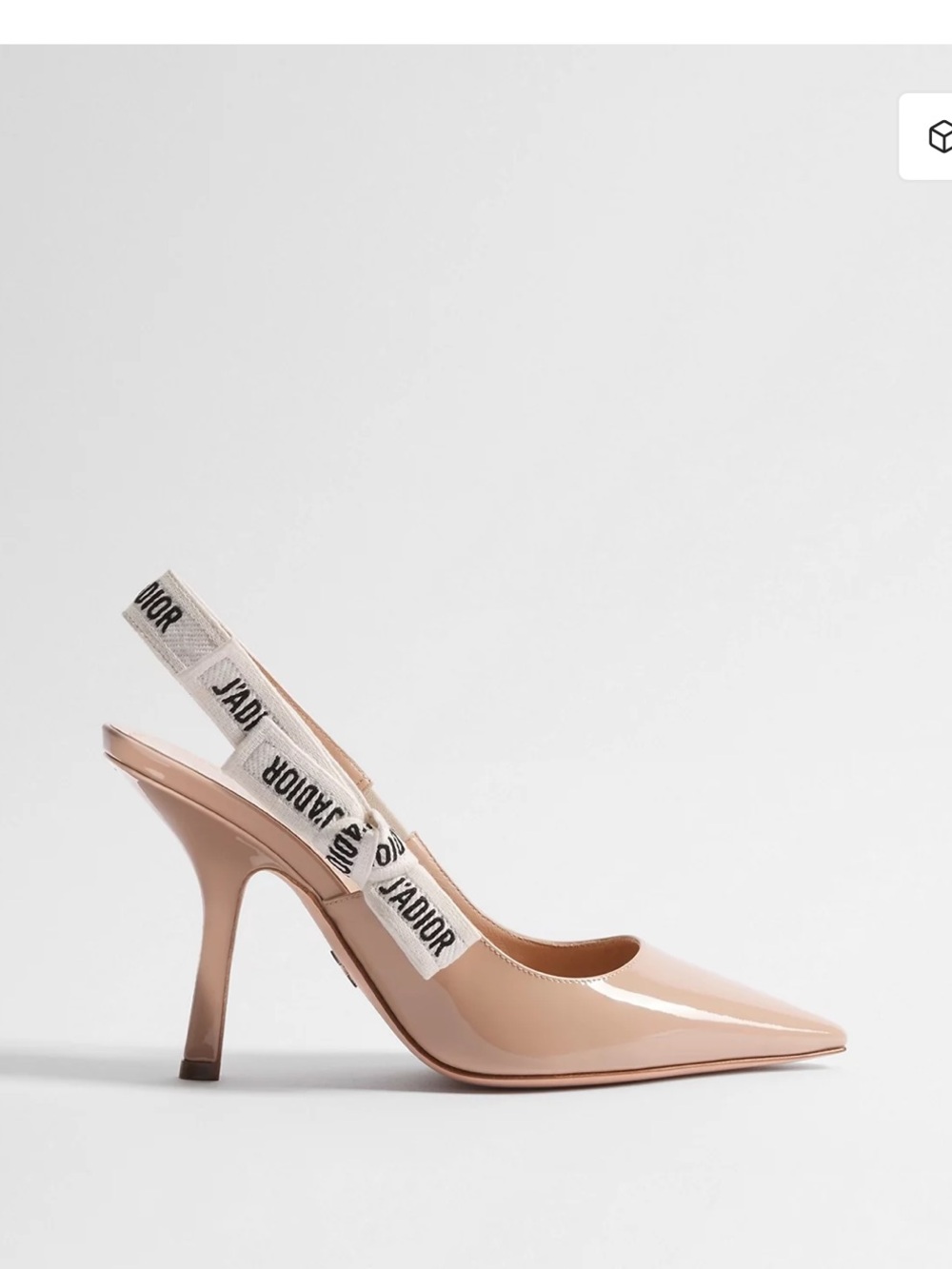 Dior J'Adior Slingback Pump in Nude Patent Leather